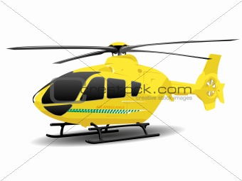 Yellow Air Ambulance Illustration