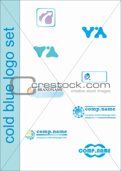 blue logo set