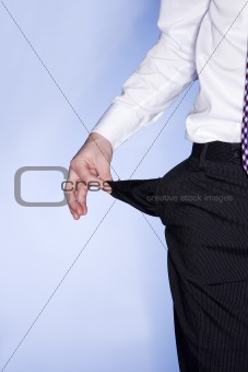 Hand holding empty pocket