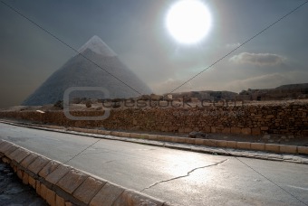 The image of pyramids in Egypt, Cairo, Giza