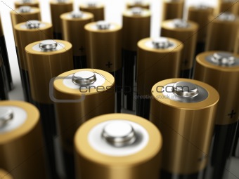 Batteries close up