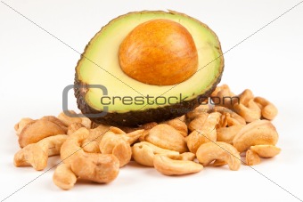Avocado and Cashew nuts