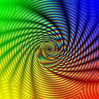 abstract rainbow concentric spiral