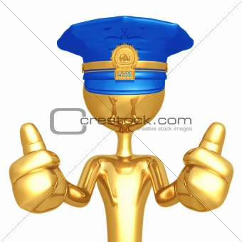 Police Officer Two Thumbs Up