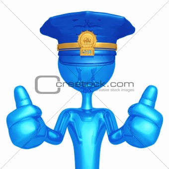 Police Officer Two Thumbs Up