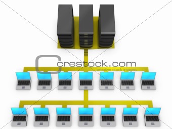 notebooks connected to servers