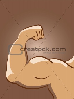 vector illustration of muscle man