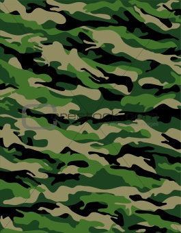 Camouflage Pattern in Greens