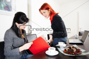 two young  businesswoman in the office