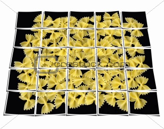 bow tie pasta collage