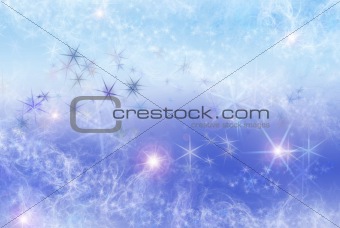 Background with clouds and stars