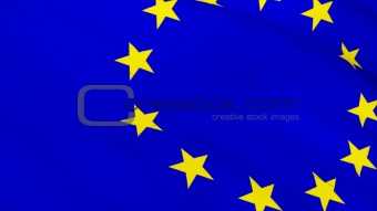 Highly Detailed 3d Render of the European flag