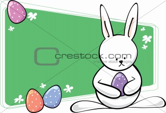 Easter Bunny with Text Area