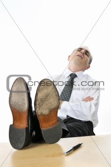 Sleeping businessman