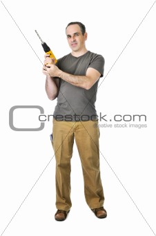 Handyman with a drill