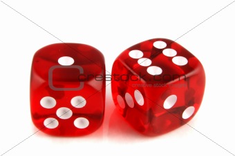 2 dice showing 1 and 6