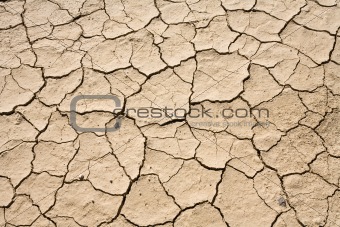 Dry Mud Cracked Desert Ground Background Pattern