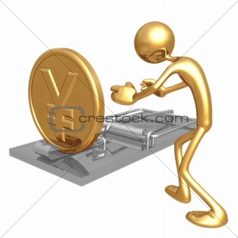 Mouse Trap Gold Yen Coin