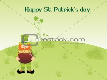 leprechaun with gold coins, 17 march