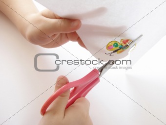hands with scissors