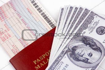 Airline Ticket And Money
