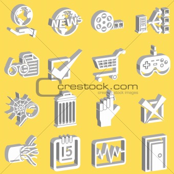 a set of internet web icons