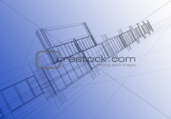 wireframe abstract