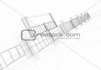 wireframe abstract