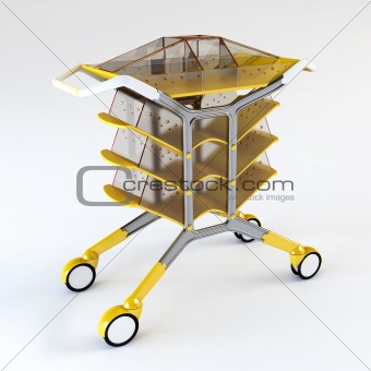 handcart 3d rendering