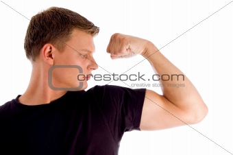 posing muscular male