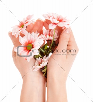 Flowers in hands