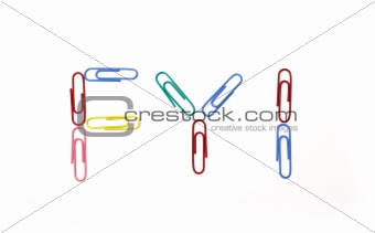 For your information applet made on paper clips on white background.