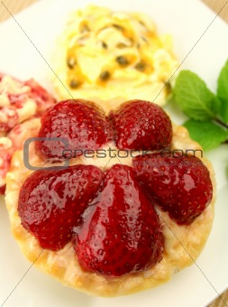 Strawberry Custard Tart 