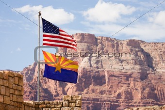 Flag USA and Arizona 