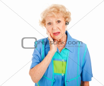 Cellphone Senior Woman - Upset