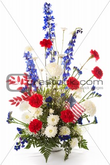 Patriotic Flower Arrangement