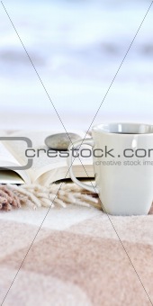 Relaxing reading with tea