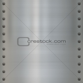 metal panel with screws