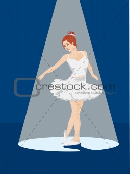 girl in nice white dress dancing