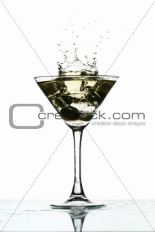 martini glass splash