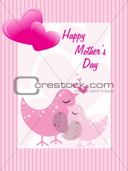 mother day card with stripes line background