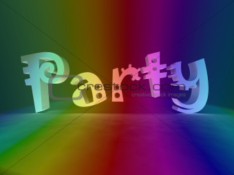 Party in rainbow colors