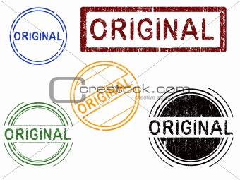 5 Grunge effect Office Stamps - ORIGINAL