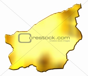 San Marino 3d Golden Map