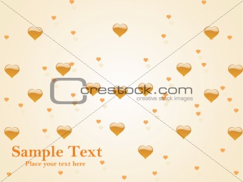 beautiful card with heart shape