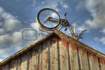 Old shed with bike