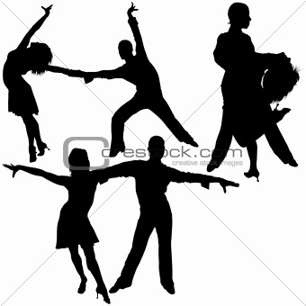 dance silhouette painting