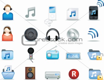 detailed music icons