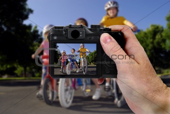 Camera Picture of Girls Riding Bikes