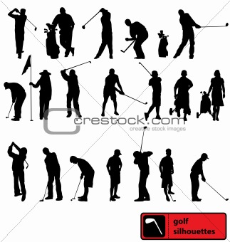 golf silhouettes collection
